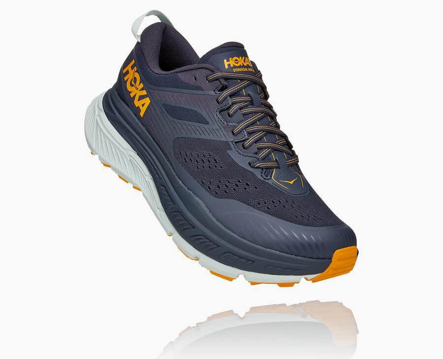 Tenis Trail Hoka One One Masculino Azul Marinho/Branco - Stinson Atr 6 - 865-JAMRIY